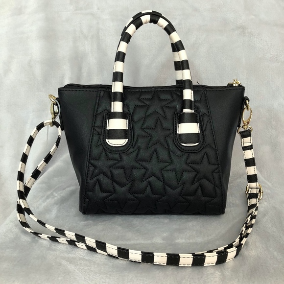 Luv Betsey Small Satchel - Black/White - Picture 2 of 8